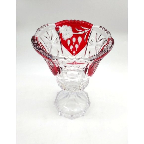 VTG Anna Hutte Bleikristall Ruby Cut to Clear 24% Lead Crystal  Dish~Germany - Picture 2 of 3